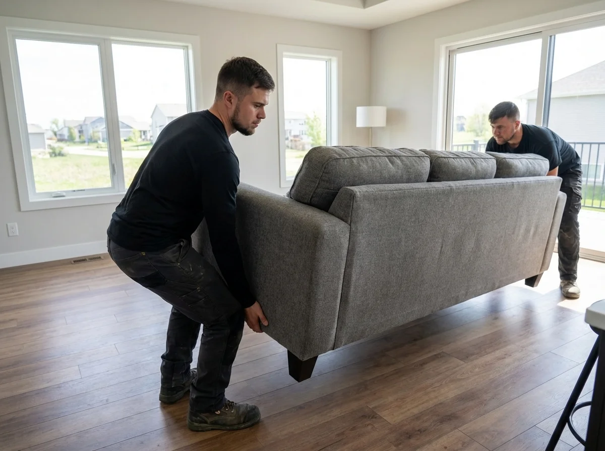Crystal Touch moving team lifting furniture